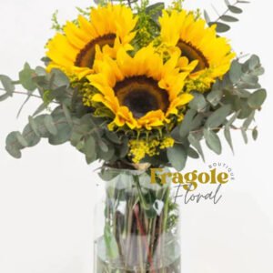 Florero con GIRASOLES