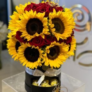 Box de Girasoles y Rosas