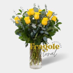 Florero con Rosas Amarillas