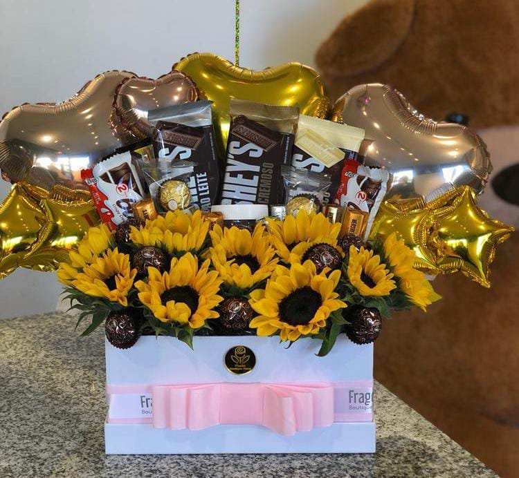 Caja con Girasoles