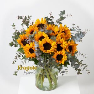 Florero de GIRASOLES