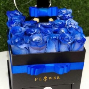 Rosas Azules con licor