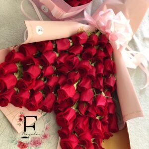 ramo corazon de rosas