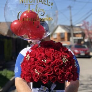 100 rosas en caja