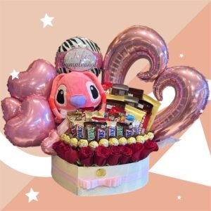 Arreglo de STITCH Rosado