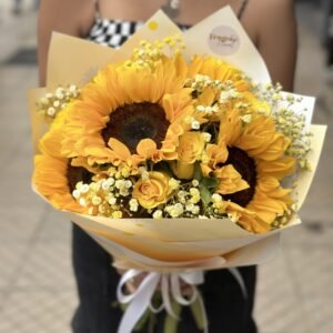 Ramo de Girasoles y Rosas Amarillas