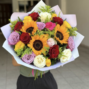 Rosas y Girasoles