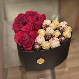 corazon con rosas