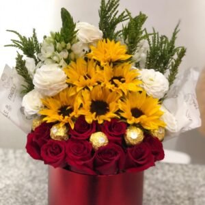 Rosas con Girasol