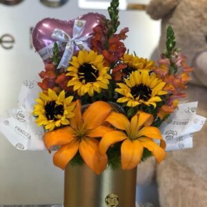 Girasoles y Lilium
