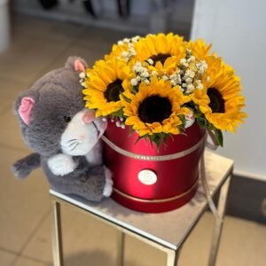Girasoles con Peluche